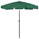 VIDAXL Parasol de plage vert 180x120 cm