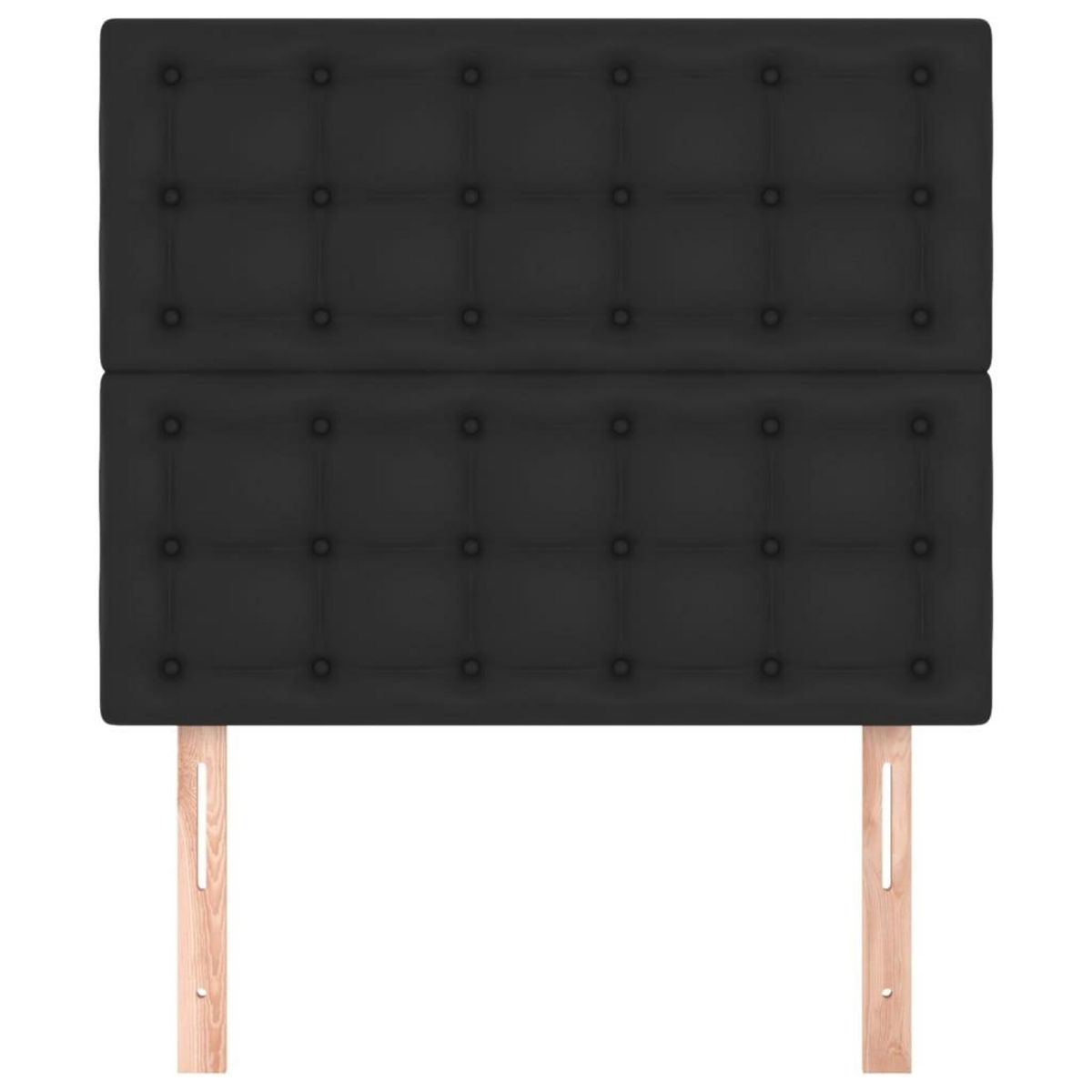 VIDAXL Tetes de lit 2 pcs Noir 90x5x78/88 cm Similicuir