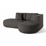 Voir la diapositive 2 : LISA DESIGN Santorini - canapé modulable d'angle droit + pouf - 4 places - en tissu texturé