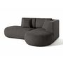 Voir la diapositive 2 : LISA DESIGN Santorini - canapé modulable d'angle droit + pouf - 4 places - en tissu texturé