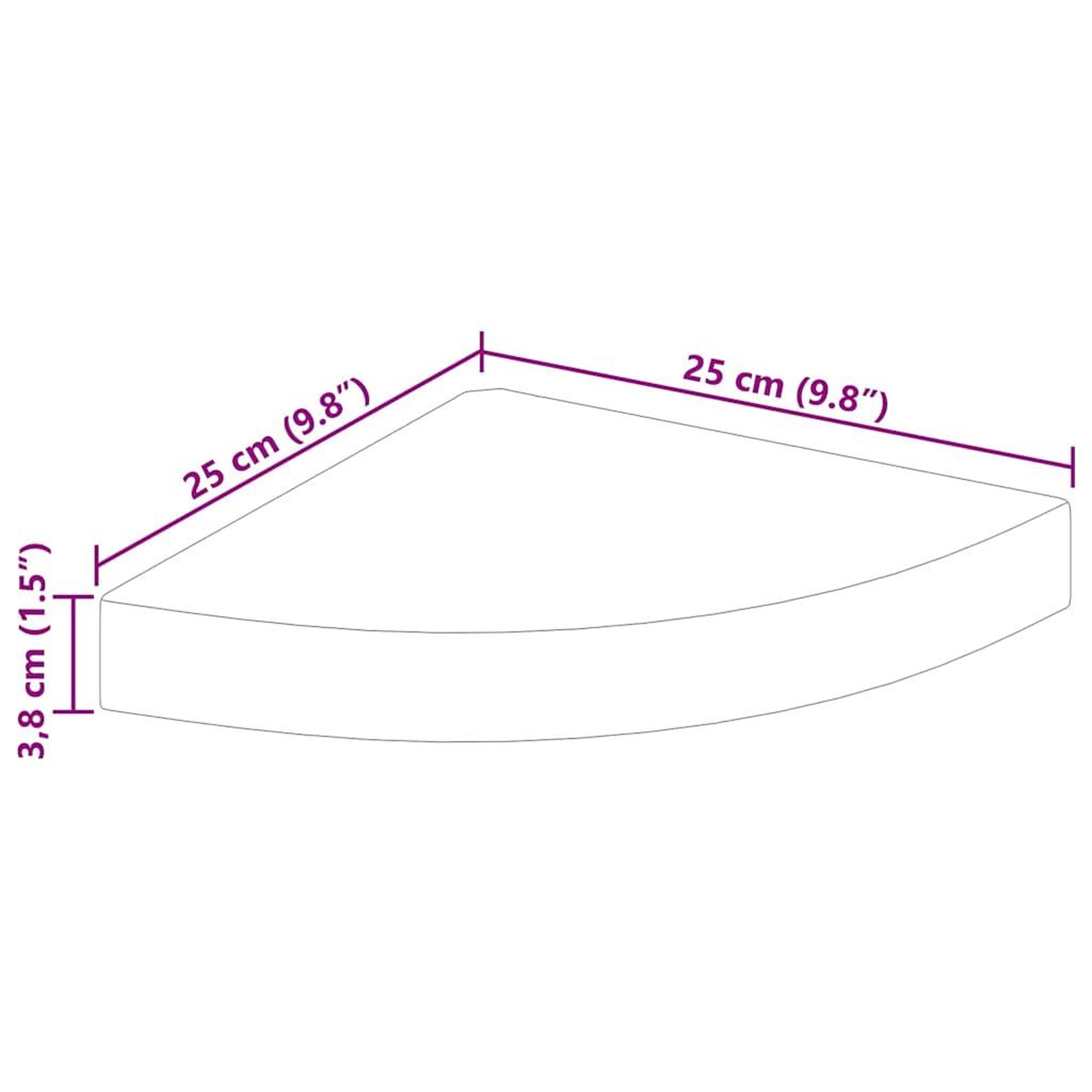 Voir la diapositive 6 : VIDAXL Etageres d'angle flottantes 2 pcs noir 25x25x3,8 cm mdf