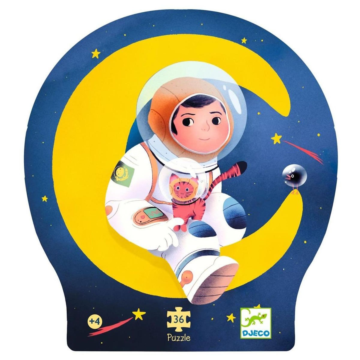 Djeco - Puzzle 36 Pcs - un astronaute dans la lune