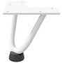 Voir la diapositive 5 : VIDAXL Pieds de table en forme d'epingle a cheveux 4 pcs blanc 10 cm