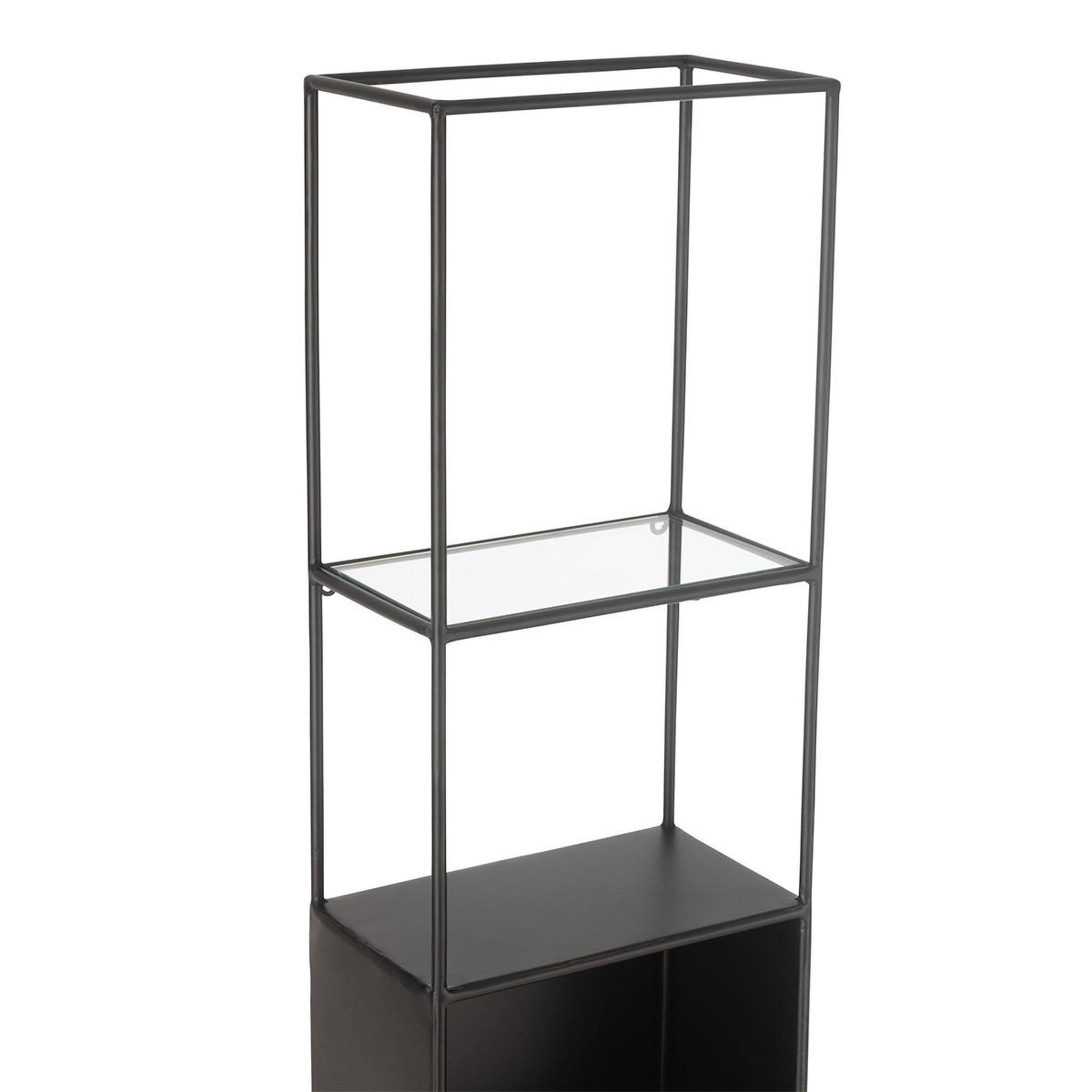 Voir la diapositive 5 : J-LINE Étagère 6 niveaux en métal  maryanne  140cm noir
