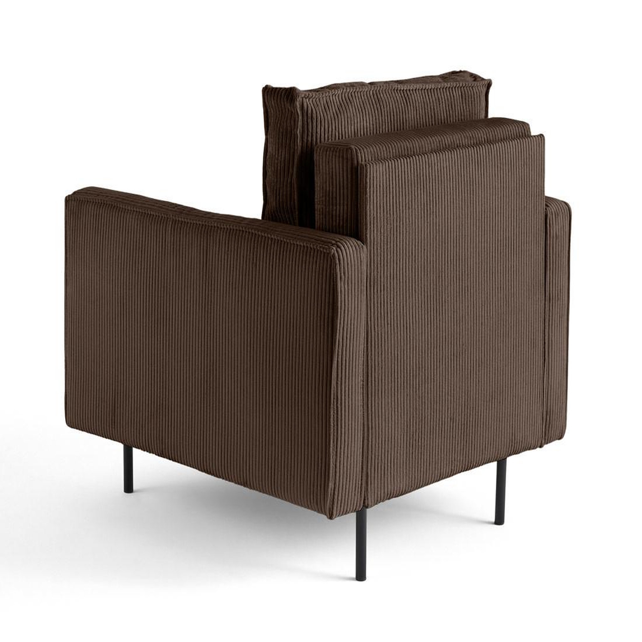 Voir la diapositive 4 : LISA DESIGN Charlie - fauteuil - pieds hauts - en velours côtelé