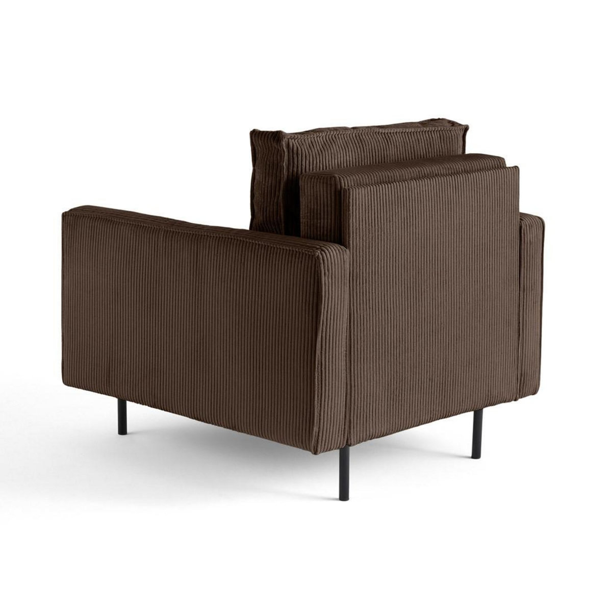 LISA DESIGN Charlie - fauteuil - pieds hauts - en velours côtelé