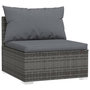 Voir la diapositive 3 : VIDAXL Salon de jardin 5 pcs avec coussins Résine tressée Gris