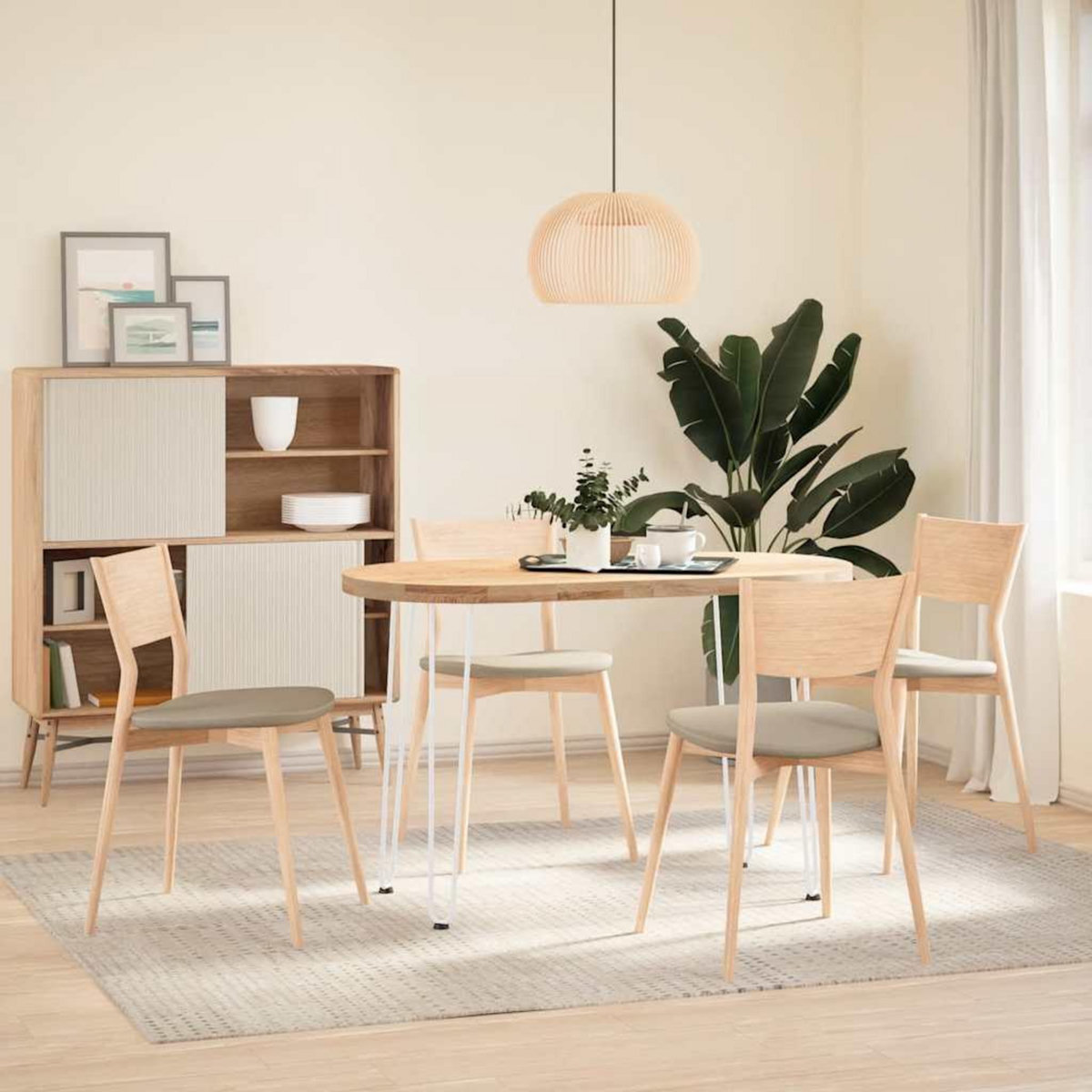 VIDAXL Pieds de table en forme d'epingle a cheveux 4 pcs blanc 72 cm