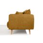Voir la diapositive 6 : MARKET24 Canapé fixe 3 places DAREN - Tissu moutarde - L 207 x P 90 x H 88 cm - Fabriqué en France - HEXAGONE