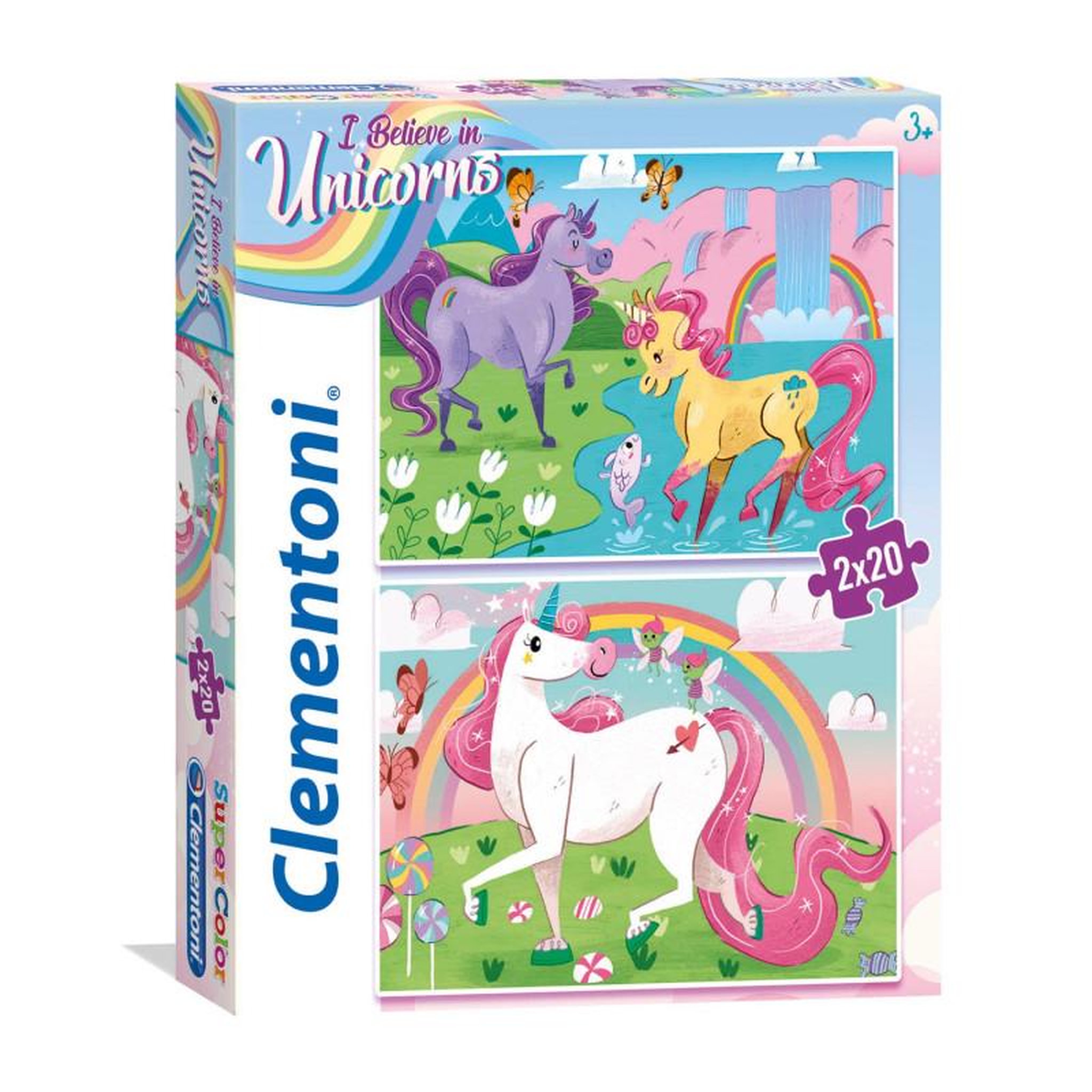 CLEMENTONI Clementoni Brilliant Puzzle Unicorn, 2x20st.