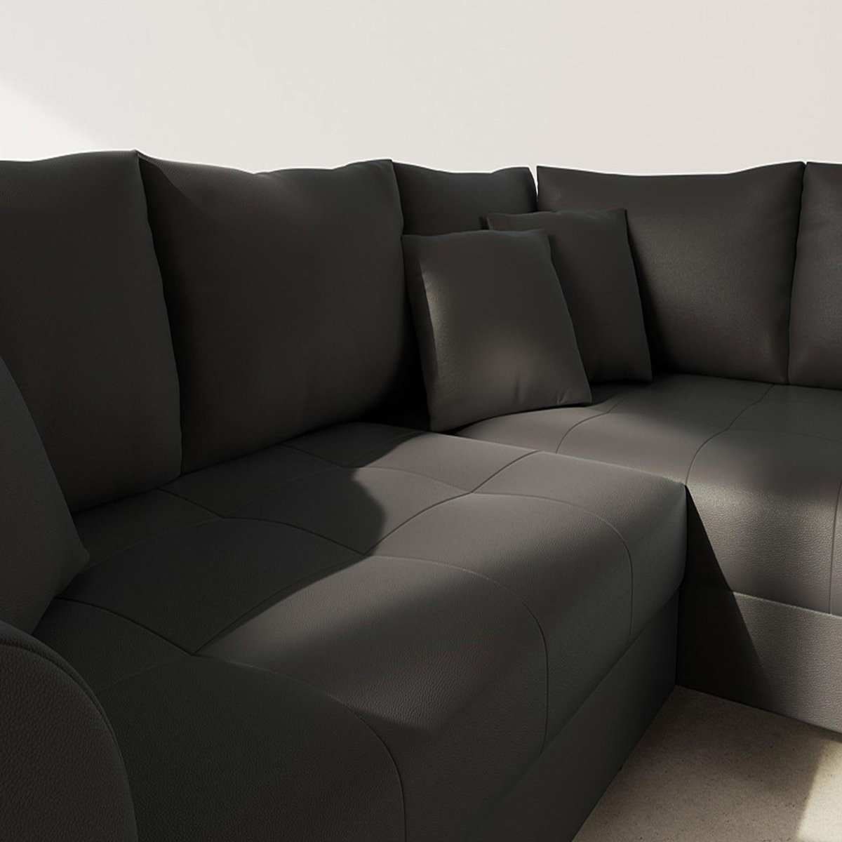 LISA DESIGN Rune - canapé d'angle droit 4 places en simili