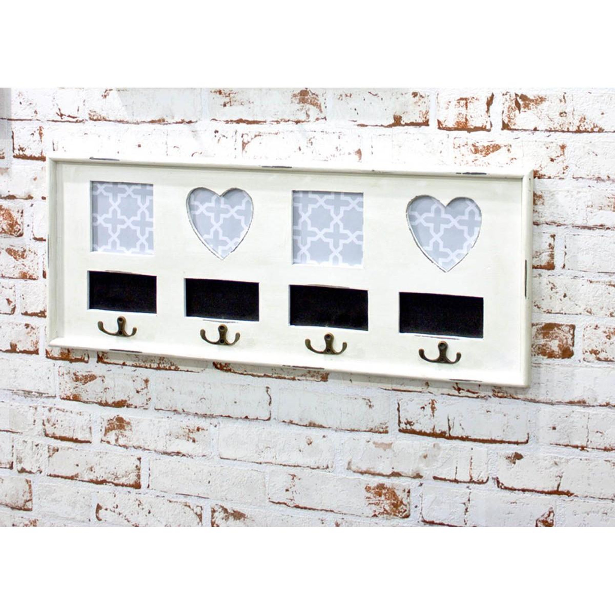 Voir la diapositive 2 : Paris Prix Patère murale vintage  coeur  63cm blanc