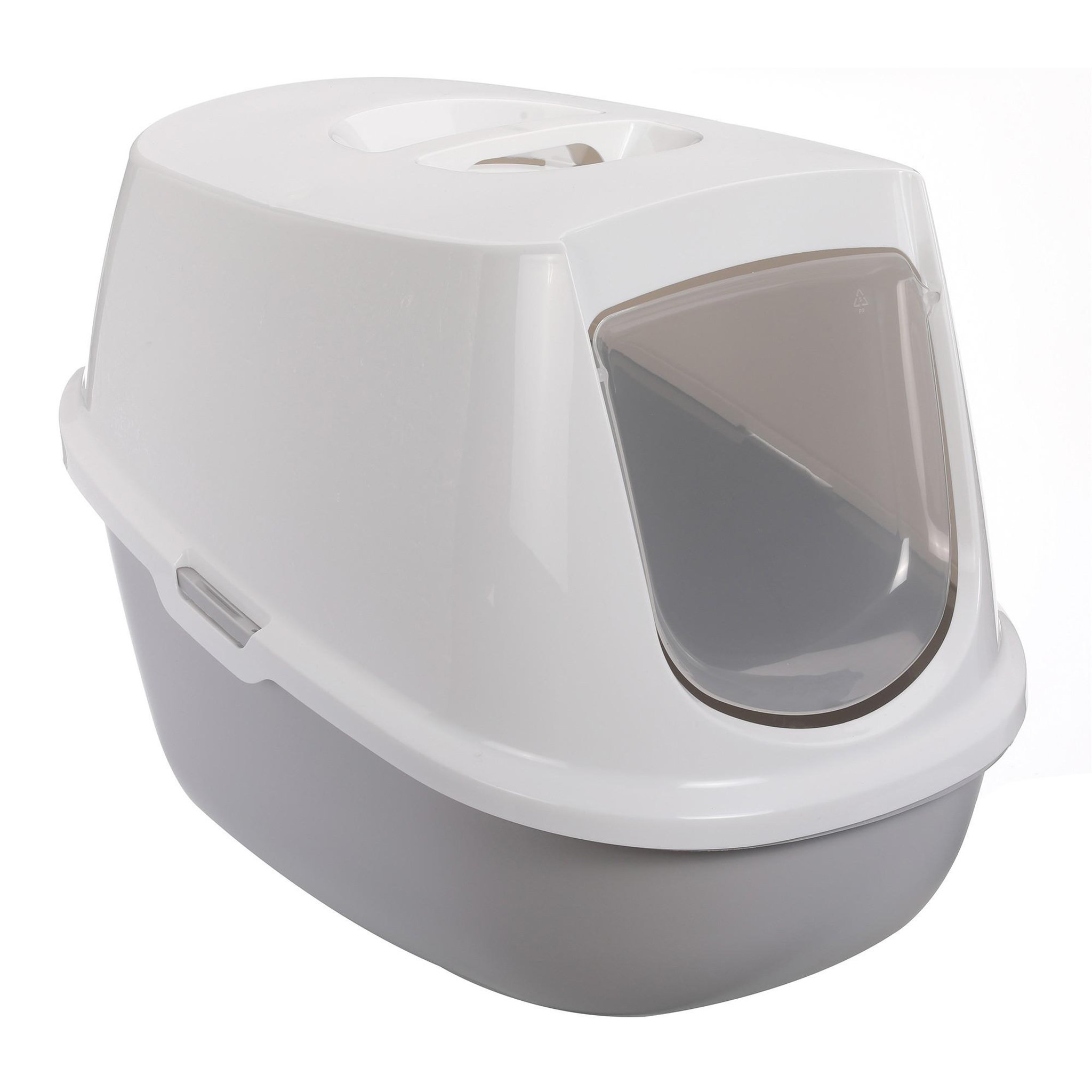 MON AMI LUKI Maison de toilette confort complete - avec filtration et trape - Ecru - chat - 57x39x40CM