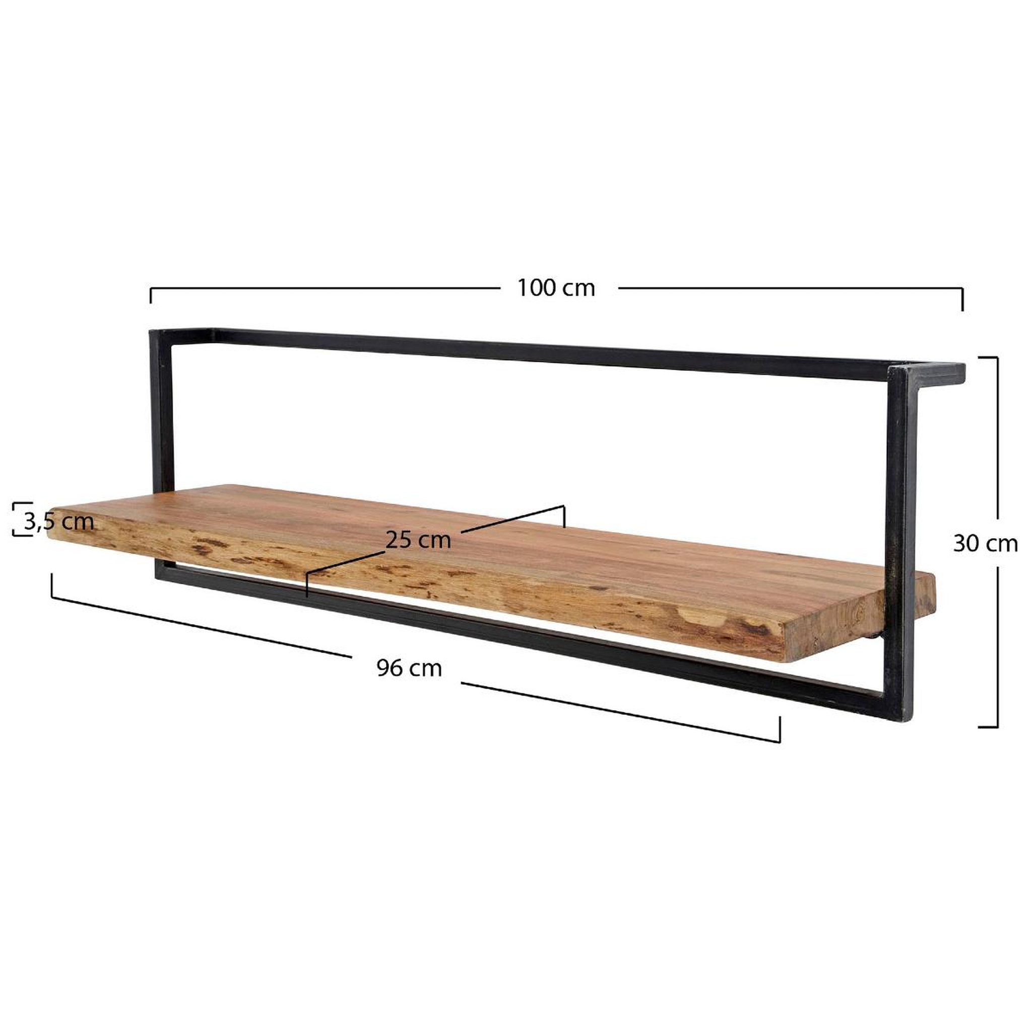 JLC KREATION Étagère murale en bois et métal 100cm ernest