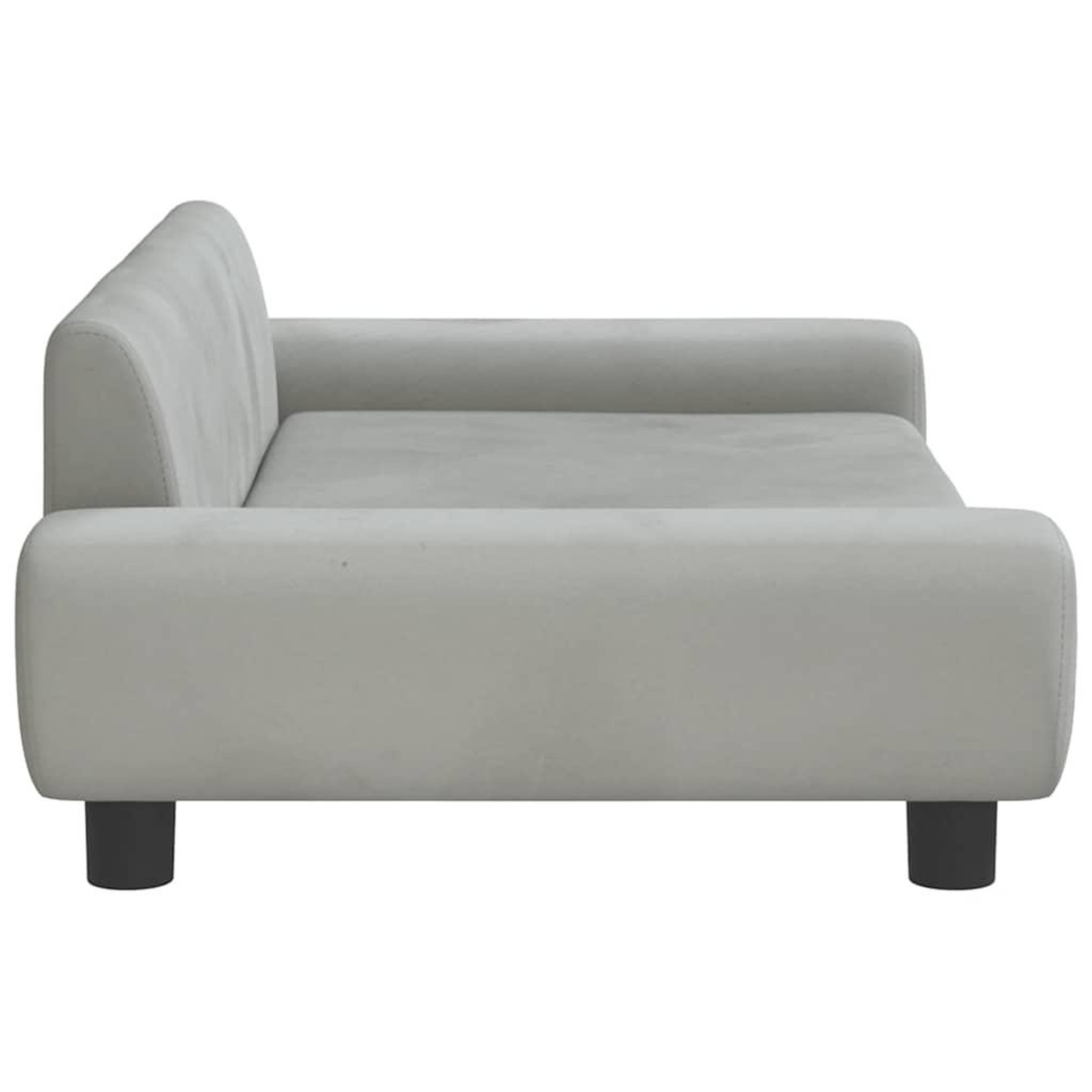 Voir la diapositive 4 : VIDAXL Lit pour chien gris clair 100x54x33 cm velours