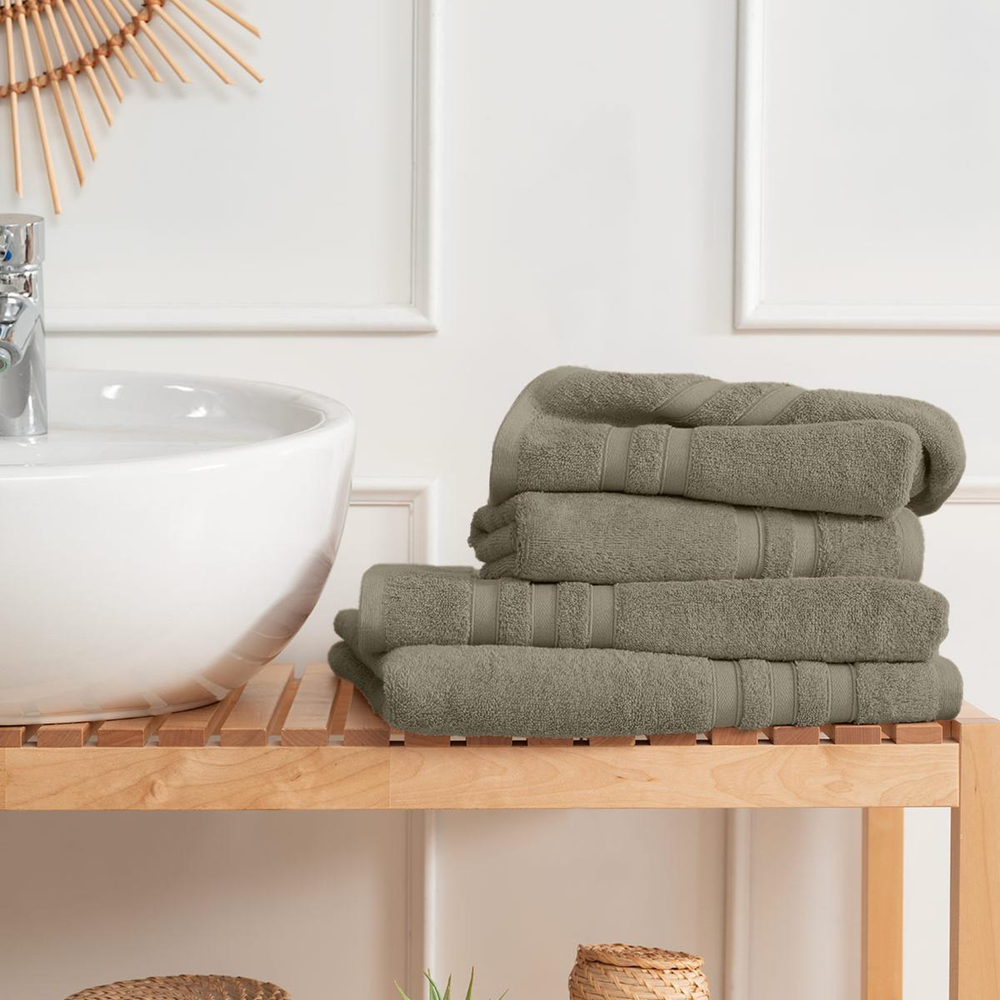 Voir la diapositive 6 : Sensei Maison Ensemble de bain 4 pièces 600 g/m² SENSILK
