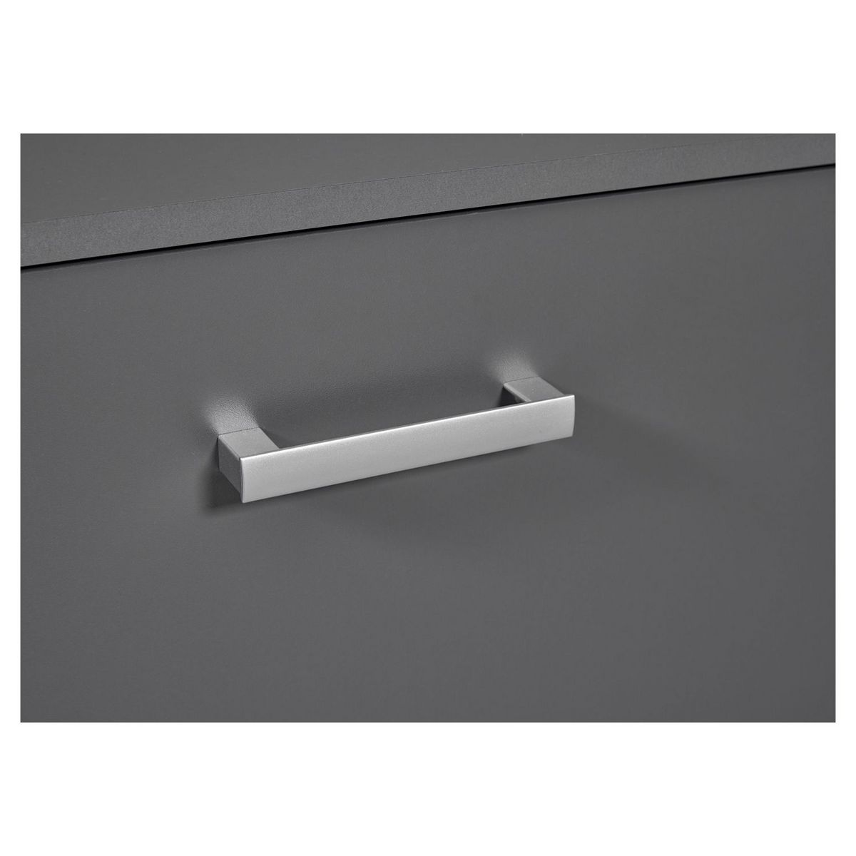 Meuble TV 2 portes 2 niches de rangement L180 cm ZIO