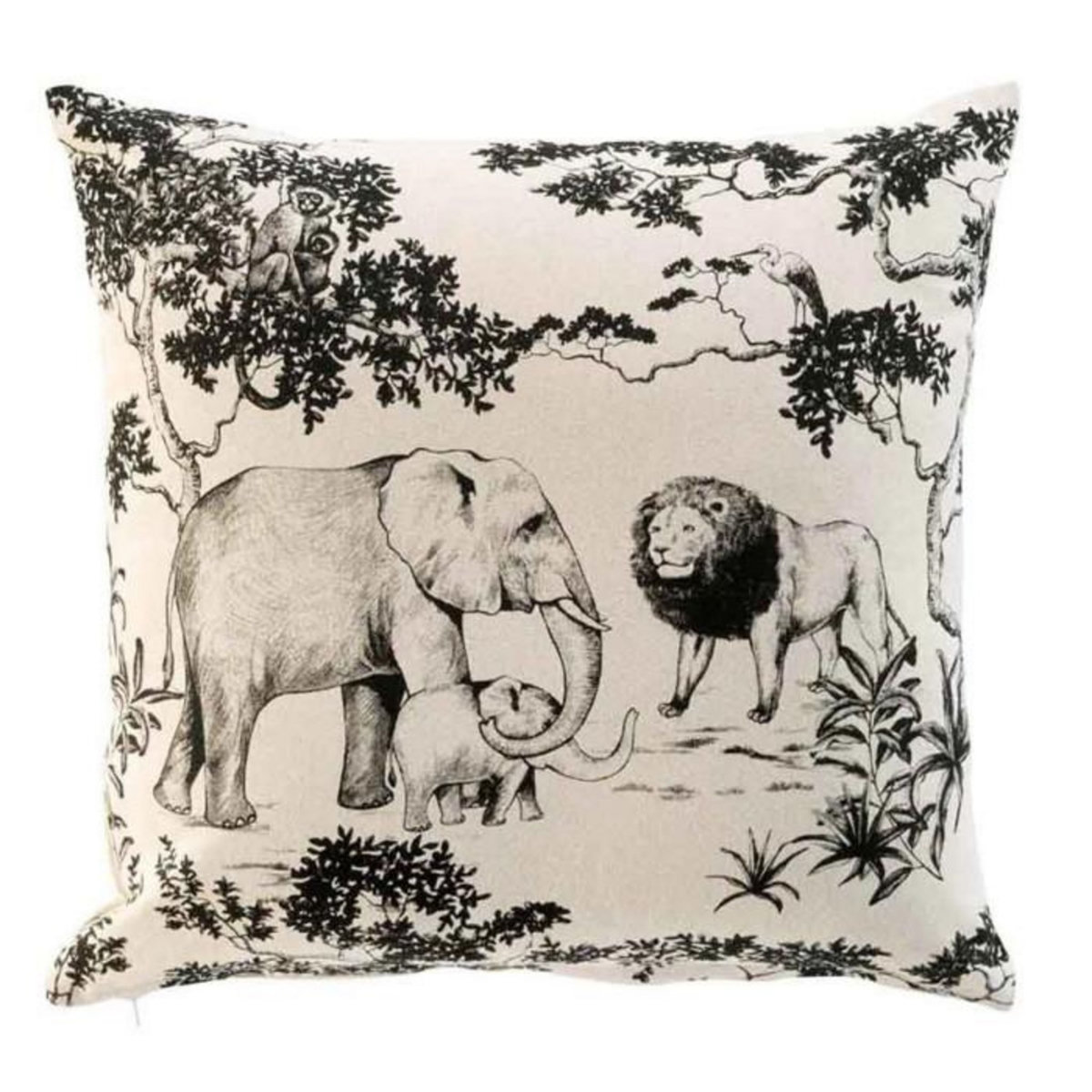 Paris Prix Housse de Coussin Déco  Zambie  40x40cm Naturel