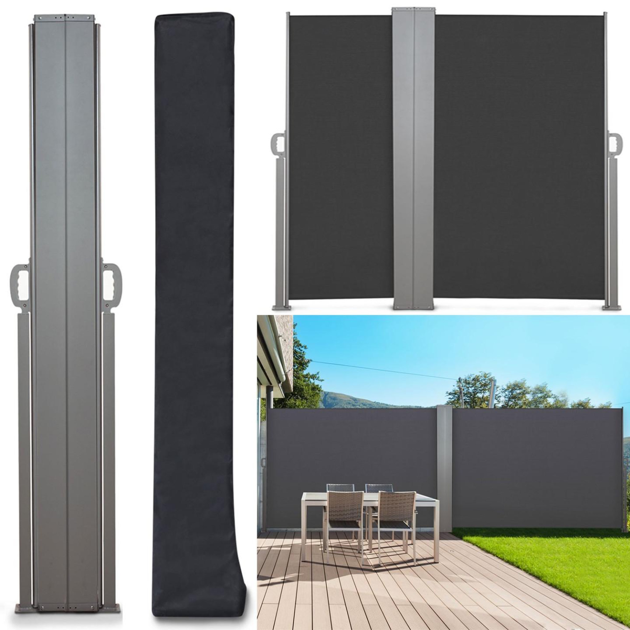 Voir la diapositive 2 : ID MARKET Housse de protection pour paravent extérieur double