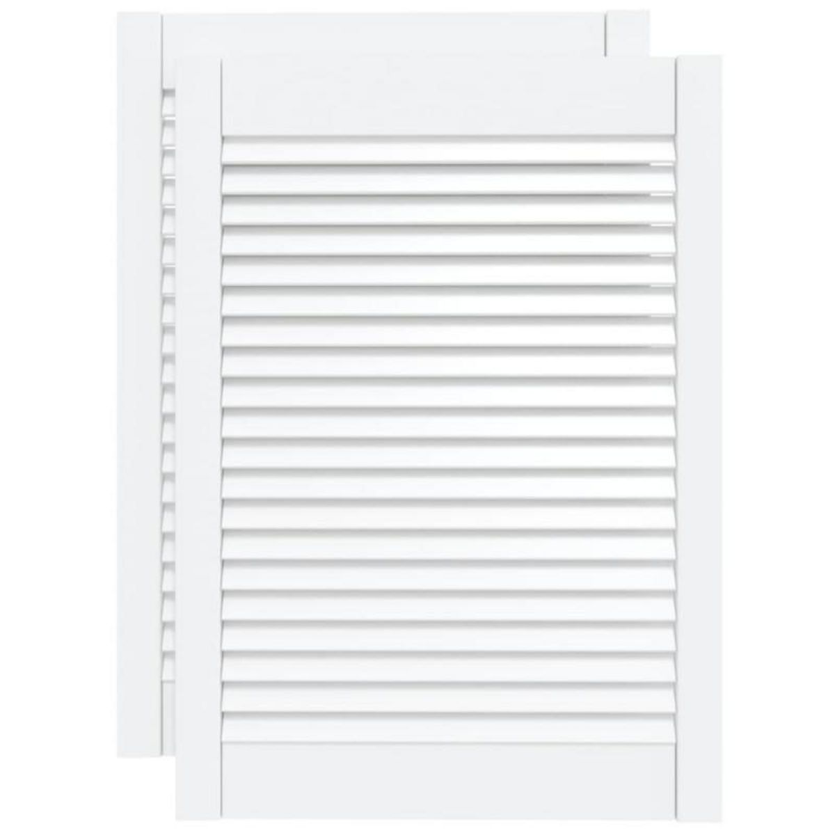 VIDAXL Portes d armoire à persiennes 2 pcs blanc 69x49,4 cm pin massif