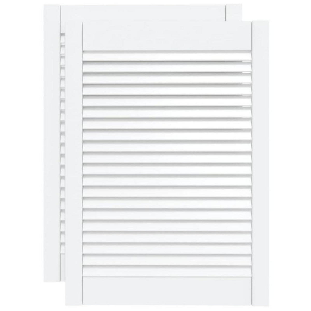 VIDAXL Portes d armoire à persiennes 2 pcs blanc 69x49,4 cm pin massif