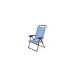 O'Camp Fauteuil de camping 5 positions pliable - O'Camp - Bleu - Dimensions : 70 x 62 x 105 cm