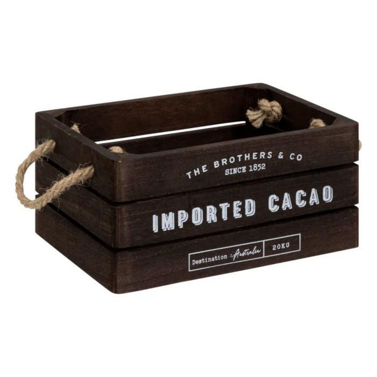 ATMOSPHERA Lot de 3 Cagettes en Bois  Denys  35cm Marron