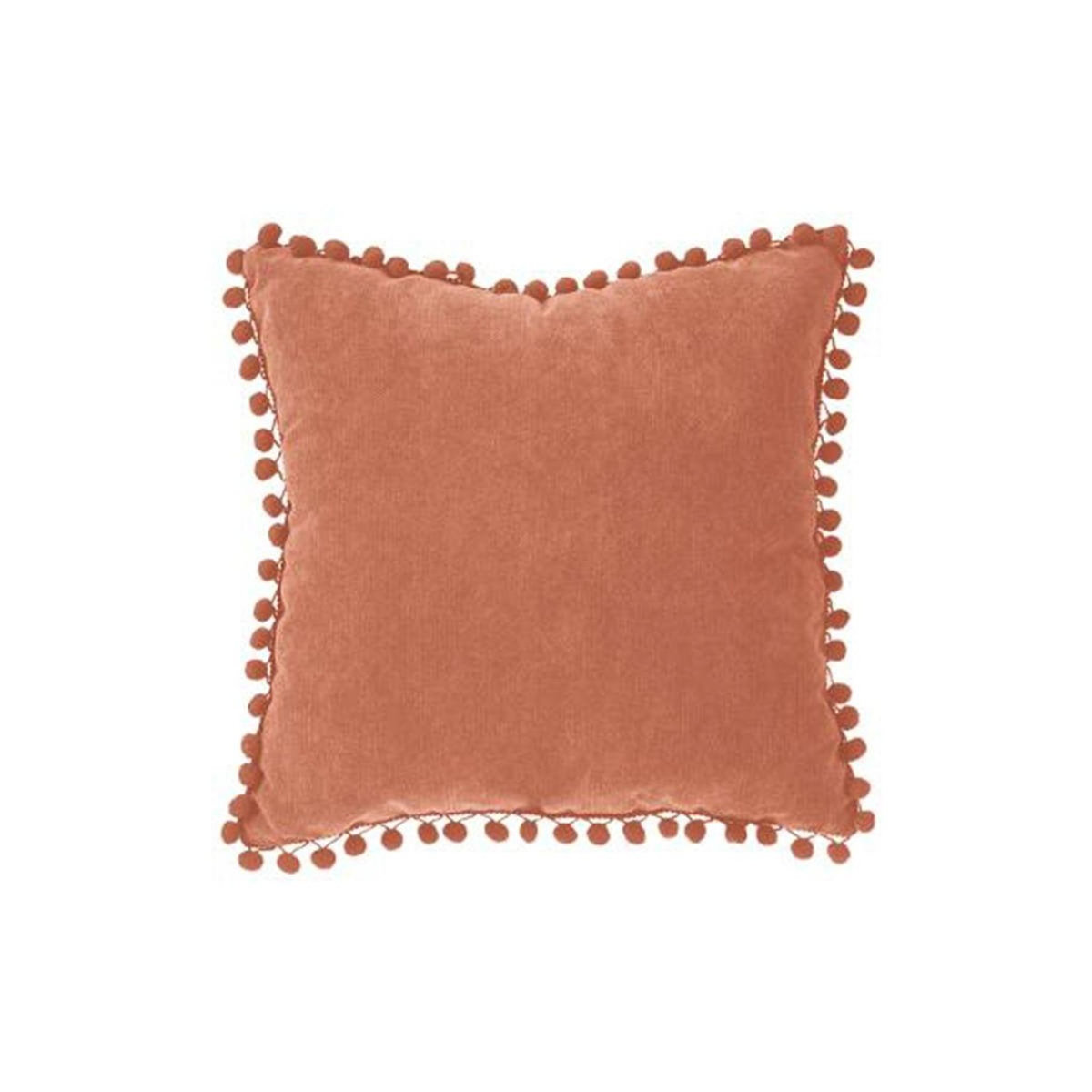 ATMOSPHERA Coussin à Pompons  Jao  40x40cm Terracotta