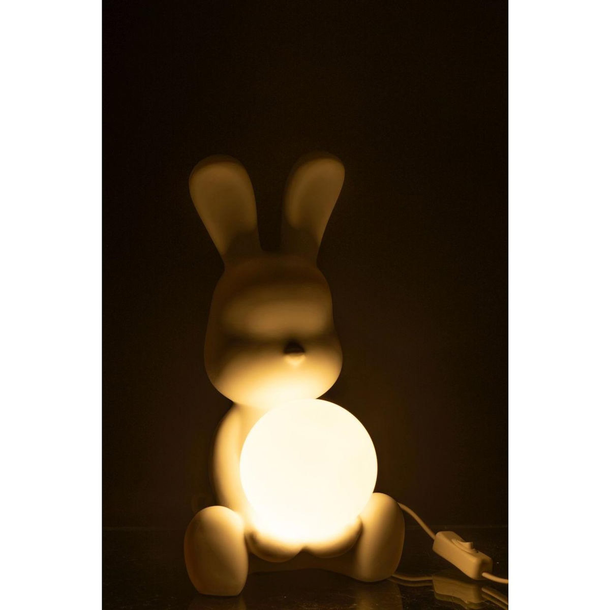 Paris Prix Lampe à Poser Lapin  Eddy  30cm Blanc