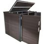 Voir la diapositive 3 : GREEN OUTSIDE Coffre de rangement jardin multifonction composite - 175L - Marron - UTIL'