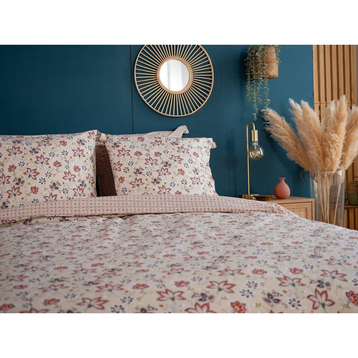 Home collection Parure de couette 3pcs 240x220cm better coton bci denia