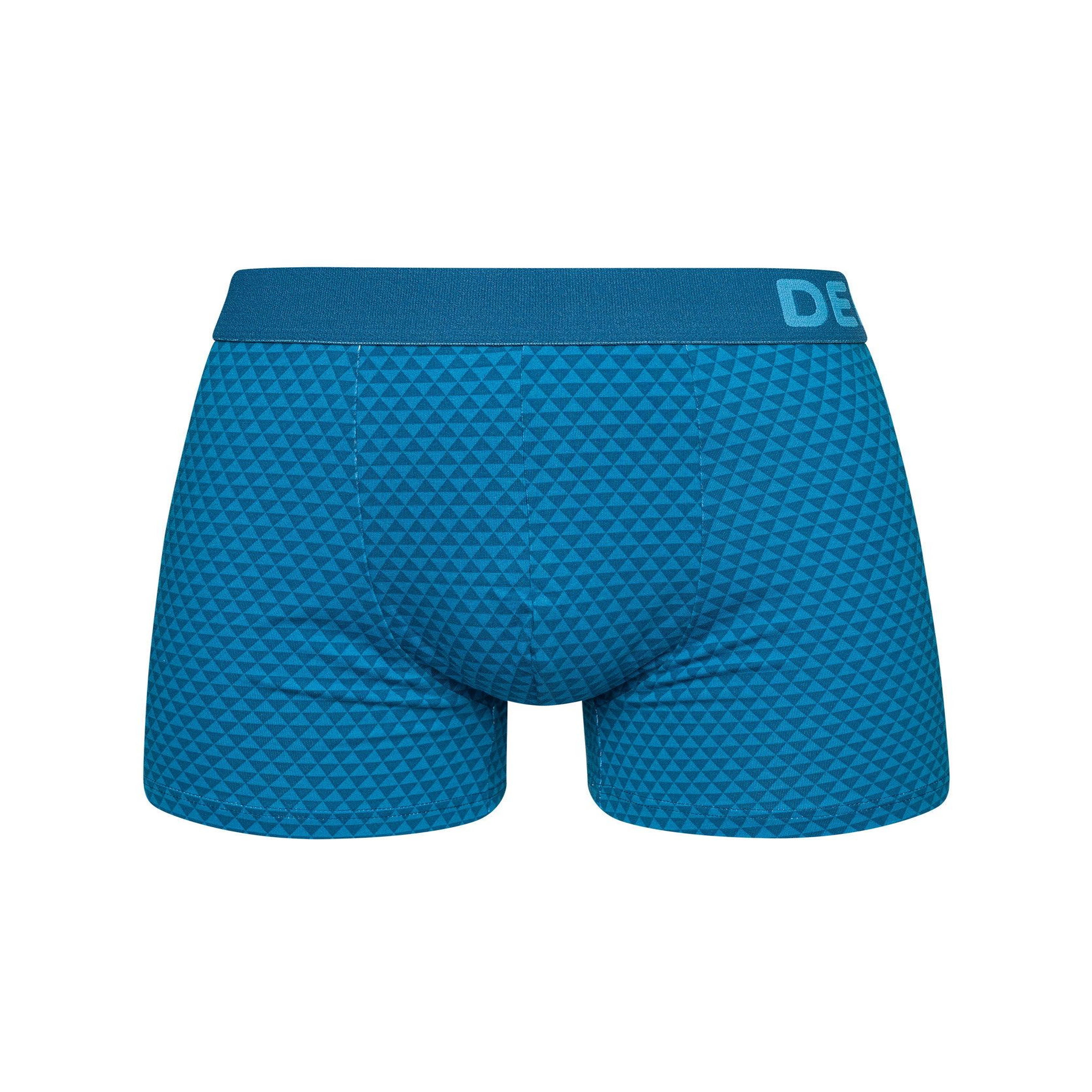 DEDOLES Boxer homme motif jacquard bleu émeraude. Coloris disponibles : Bleu