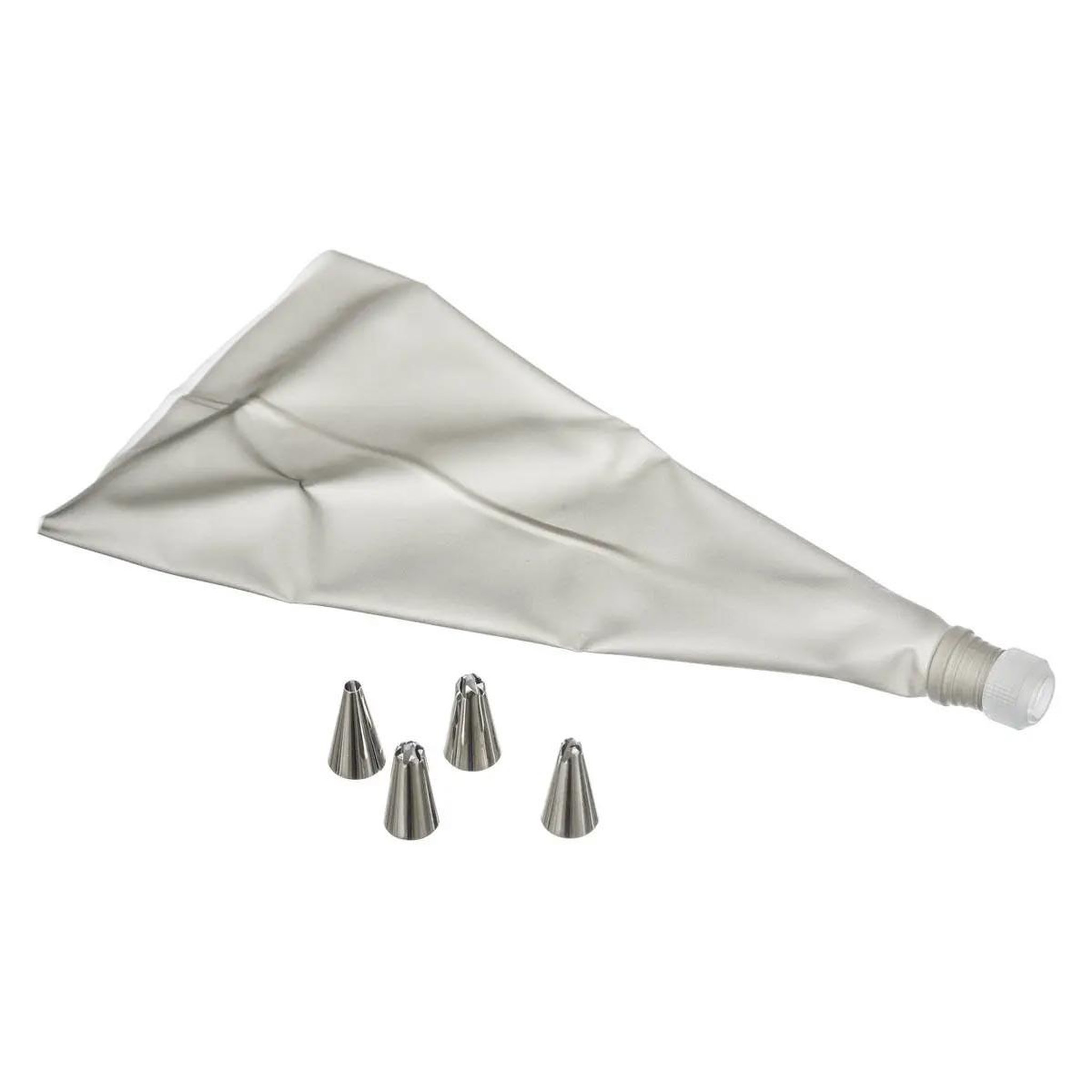 FIVE Poche à Douille & 4 Embouts  Réutilisable  31cm Argent