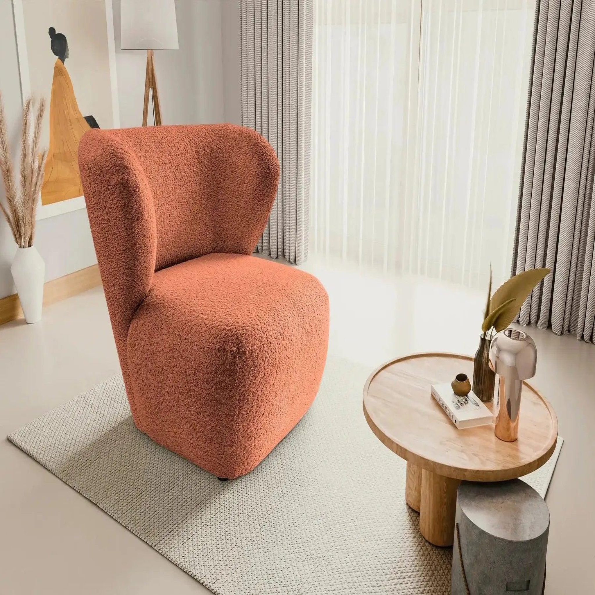 Voir la diapositive 2 : CASANOVA PARIS Capri - fauteuil tissu bouclette