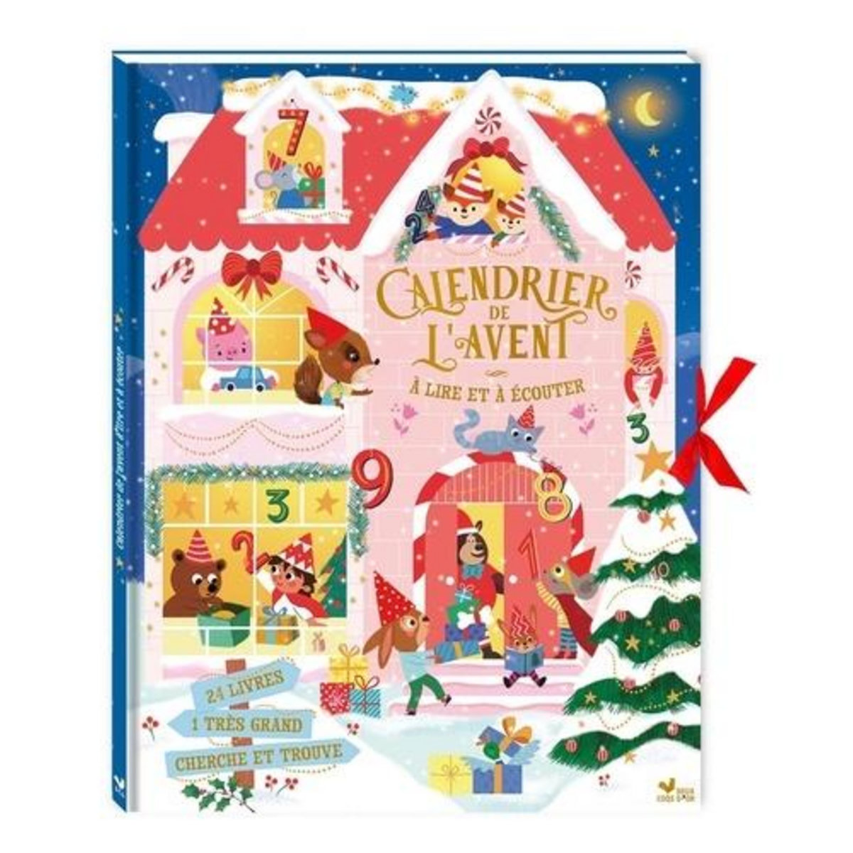 CALENDRIER DE L'AVENT A LIRE ET A ECOUTER. AVEC 24 LIVRES ET 1 TRES GRAND CHERCHE ET TROUVE, Deux Coqs d'or