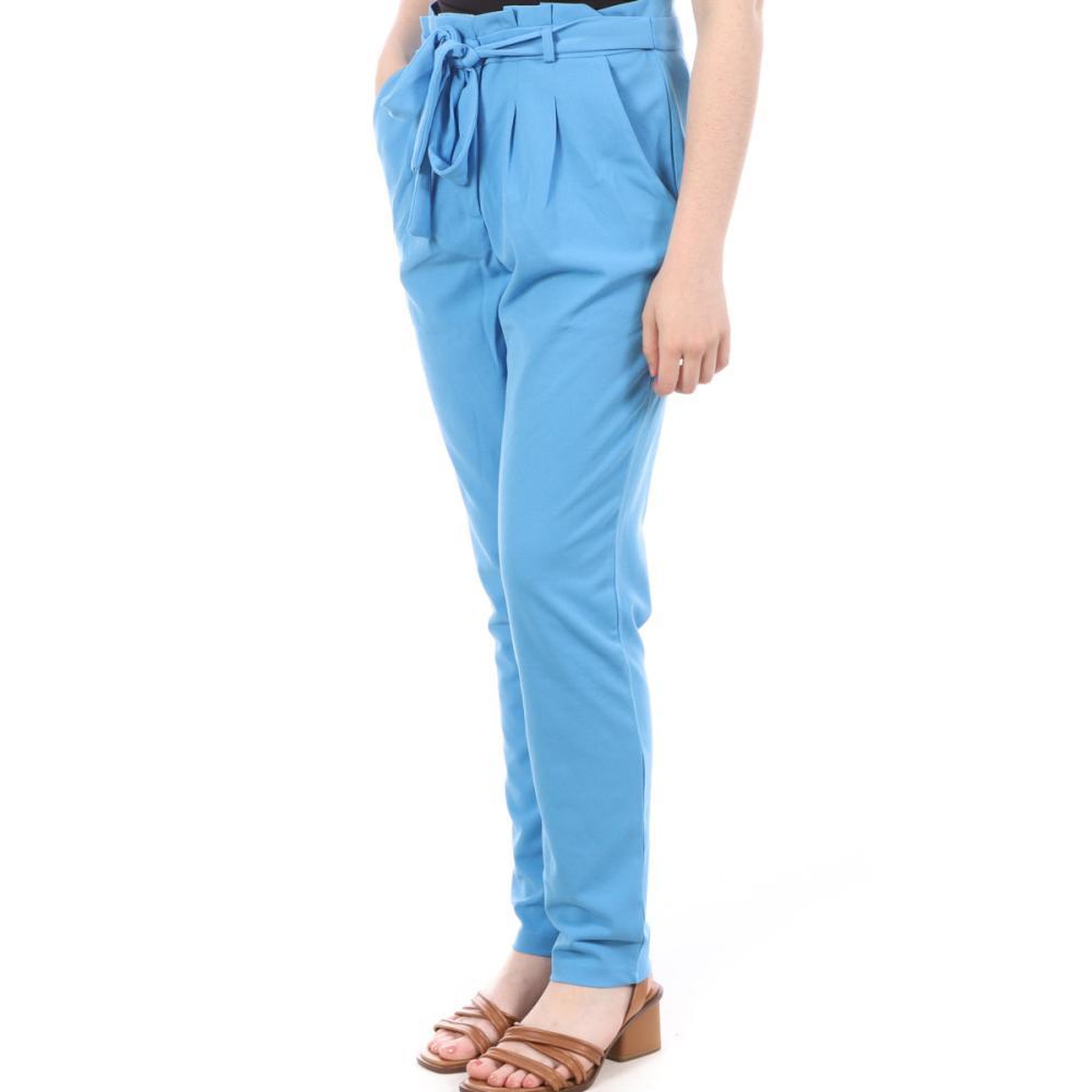 JACQUELINE DE YONG Pantalon Fluide  Femme JDY Tanja. Coloris disponibles : Bleu