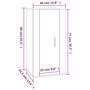 Voir la diapositive 6 : VIDAXL Meuble TV mural Sonoma gris 40x34,5x80 cm