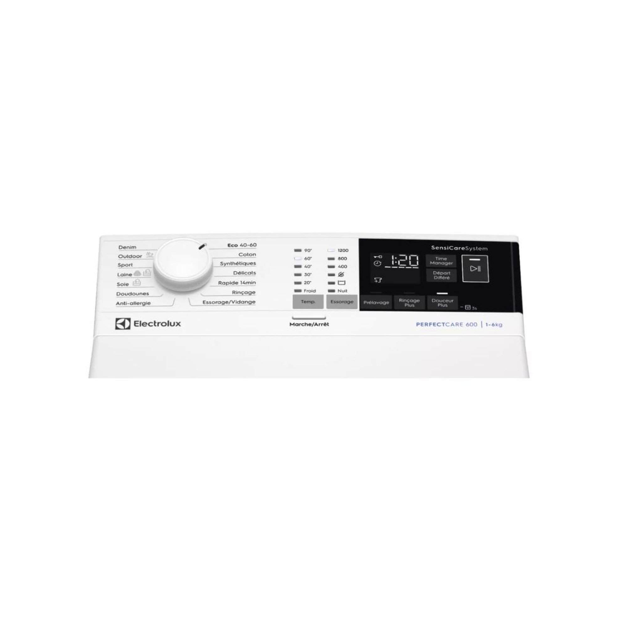 Voir la diapositive 3 : ELECTROLUX Lave-linge top 6kg 1200 tours/min - ew6t3264ak