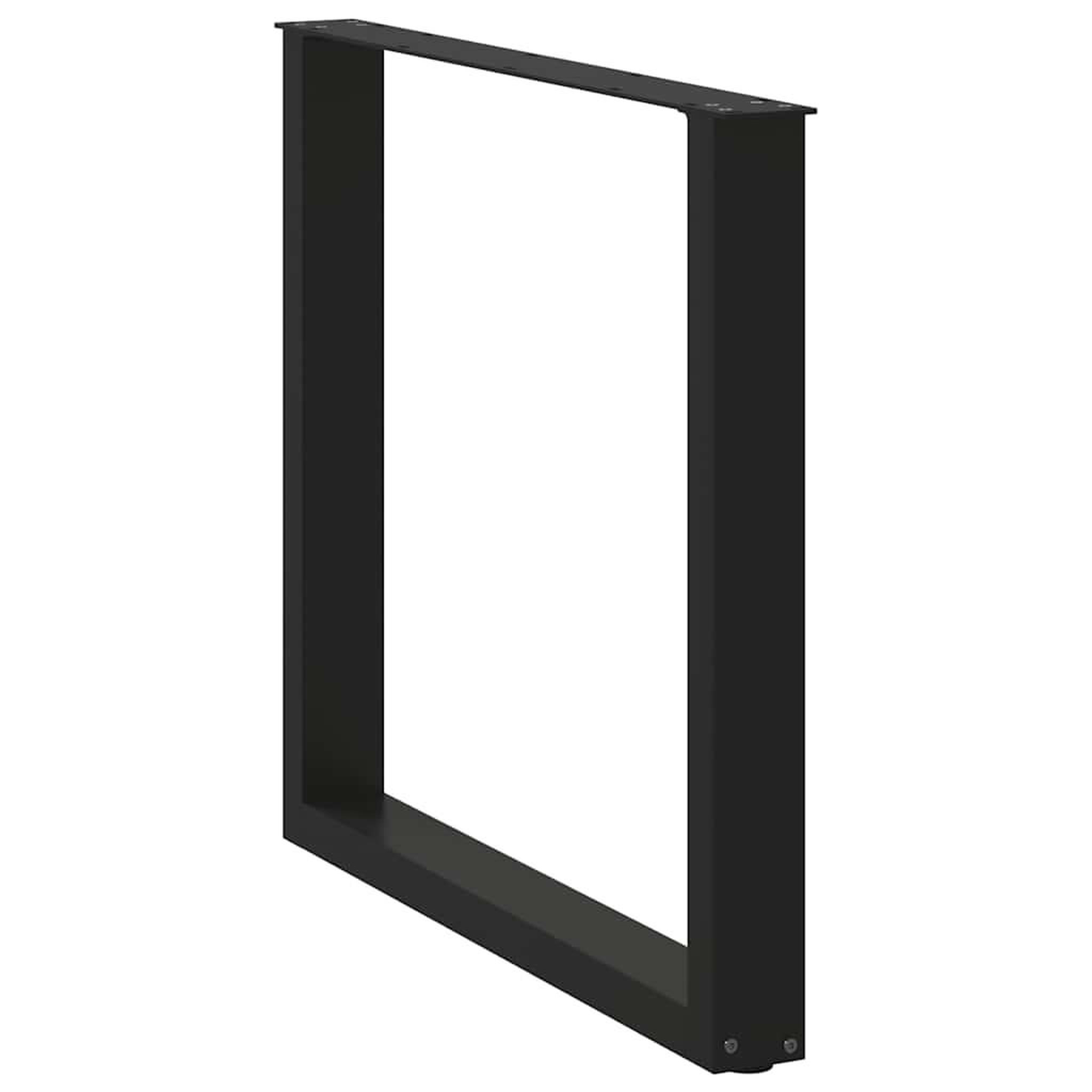 Voir la diapositive 4 : VIDAXL Pieds de table basse forme de U 3 pcs noir 90x(72-73) cm acier
