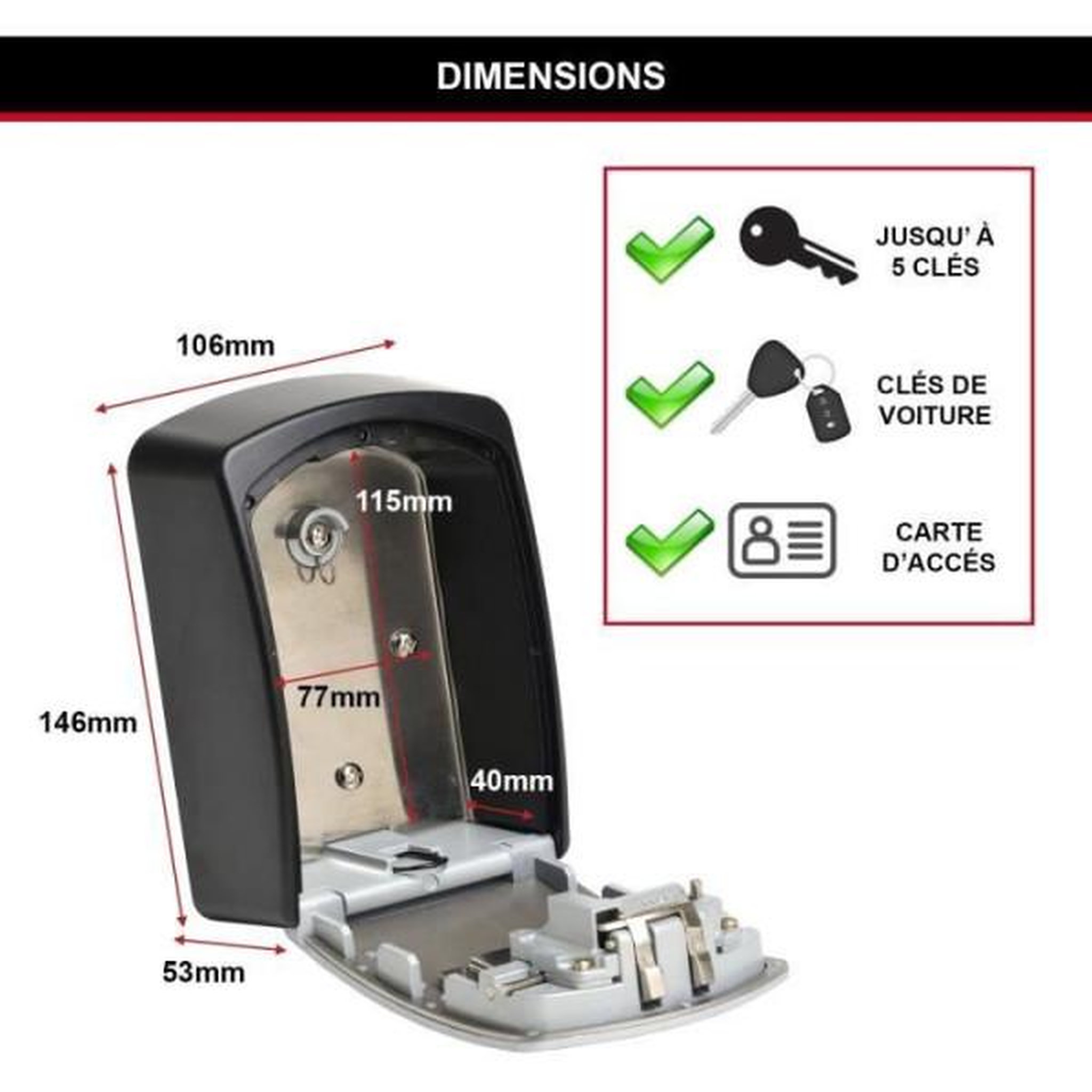 Voir la diapositive 6 : Master lock Armoire de sécurité masterlock boîte a clés 5403eurd format xl