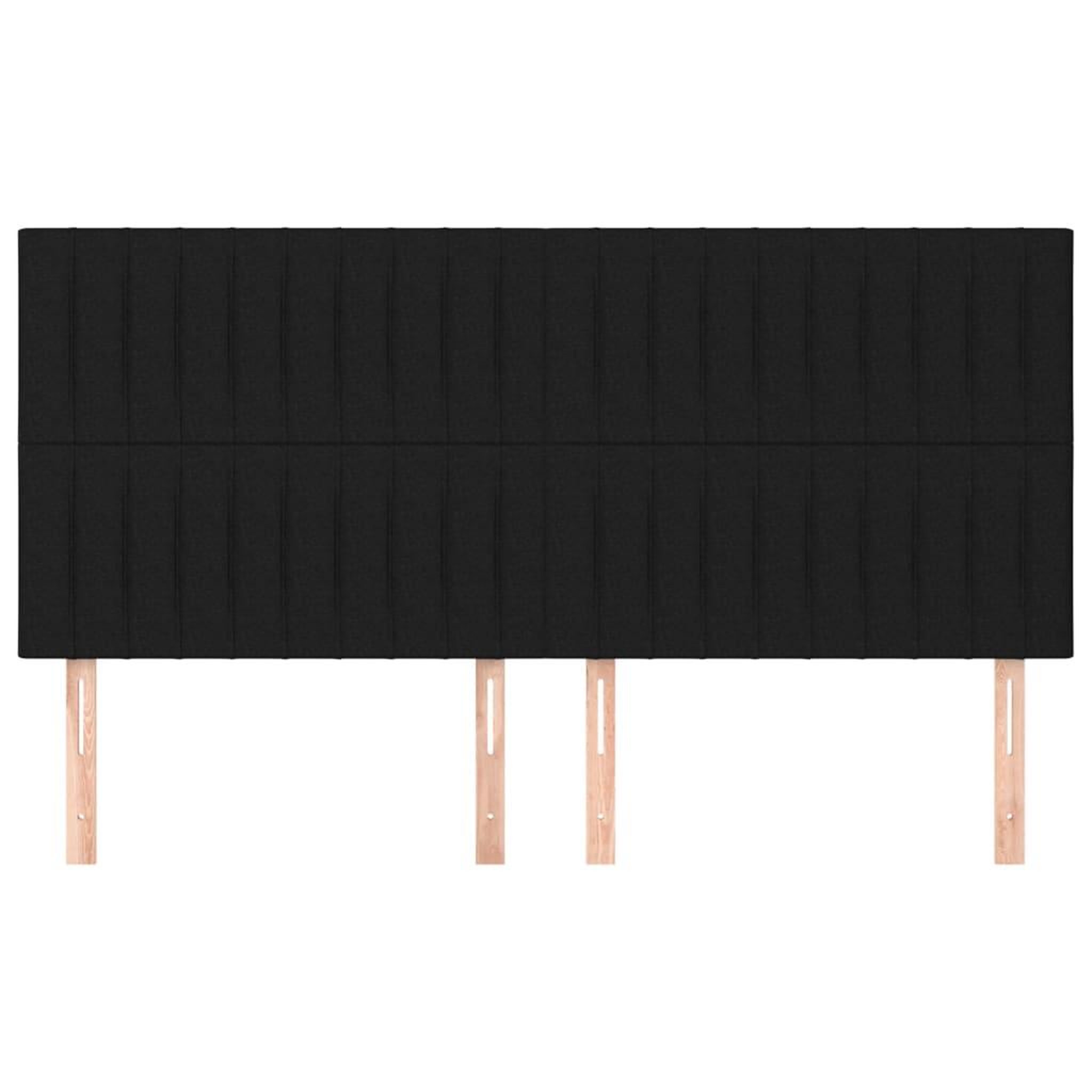 Voir la diapositive 3 : VIDAXL Tetes de lit 4 pcs Noir 100x5x78/88 cm Tissu
