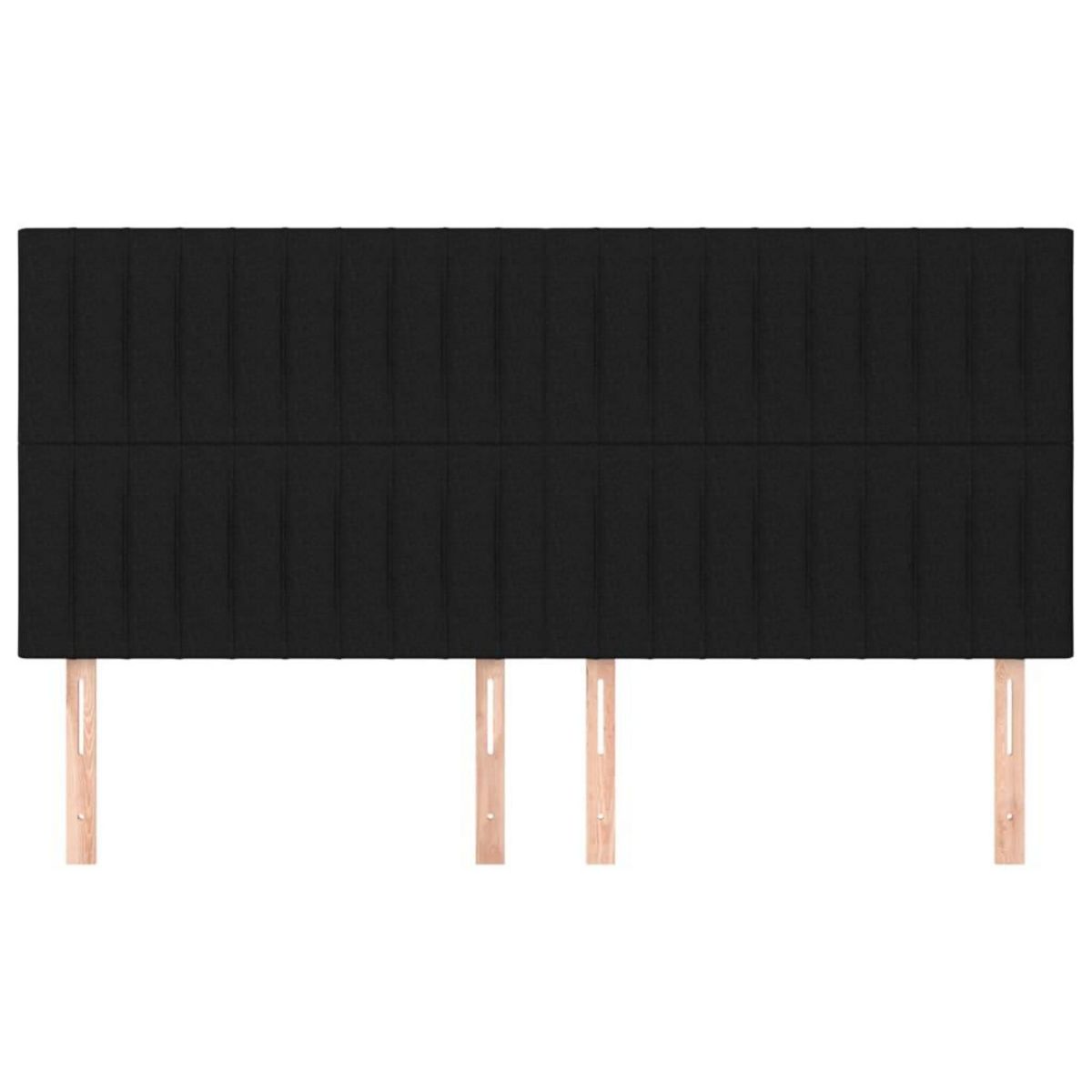 VIDAXL Tetes de lit 4 pcs Noir 100x5x78/88 cm Tissu