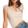 Voir la diapositive 1 : MORGAN T Shirt  Femme Morgan Dentelle
