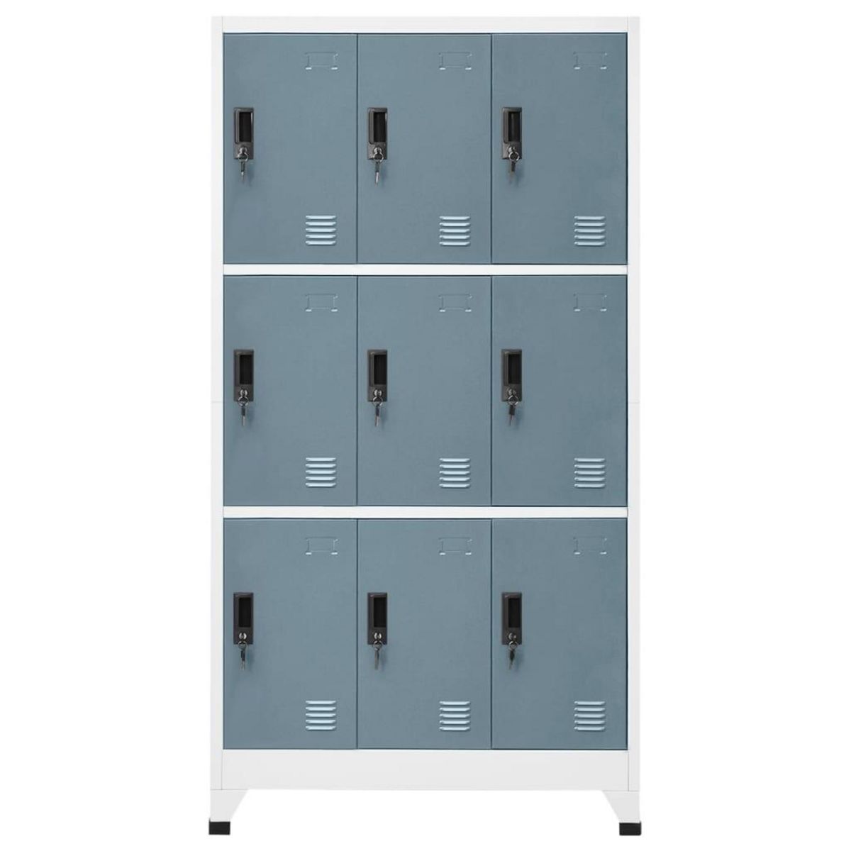 VIDAXL Armoire a casiers Gris clair et gris fonce 90x45x180 cm Acier