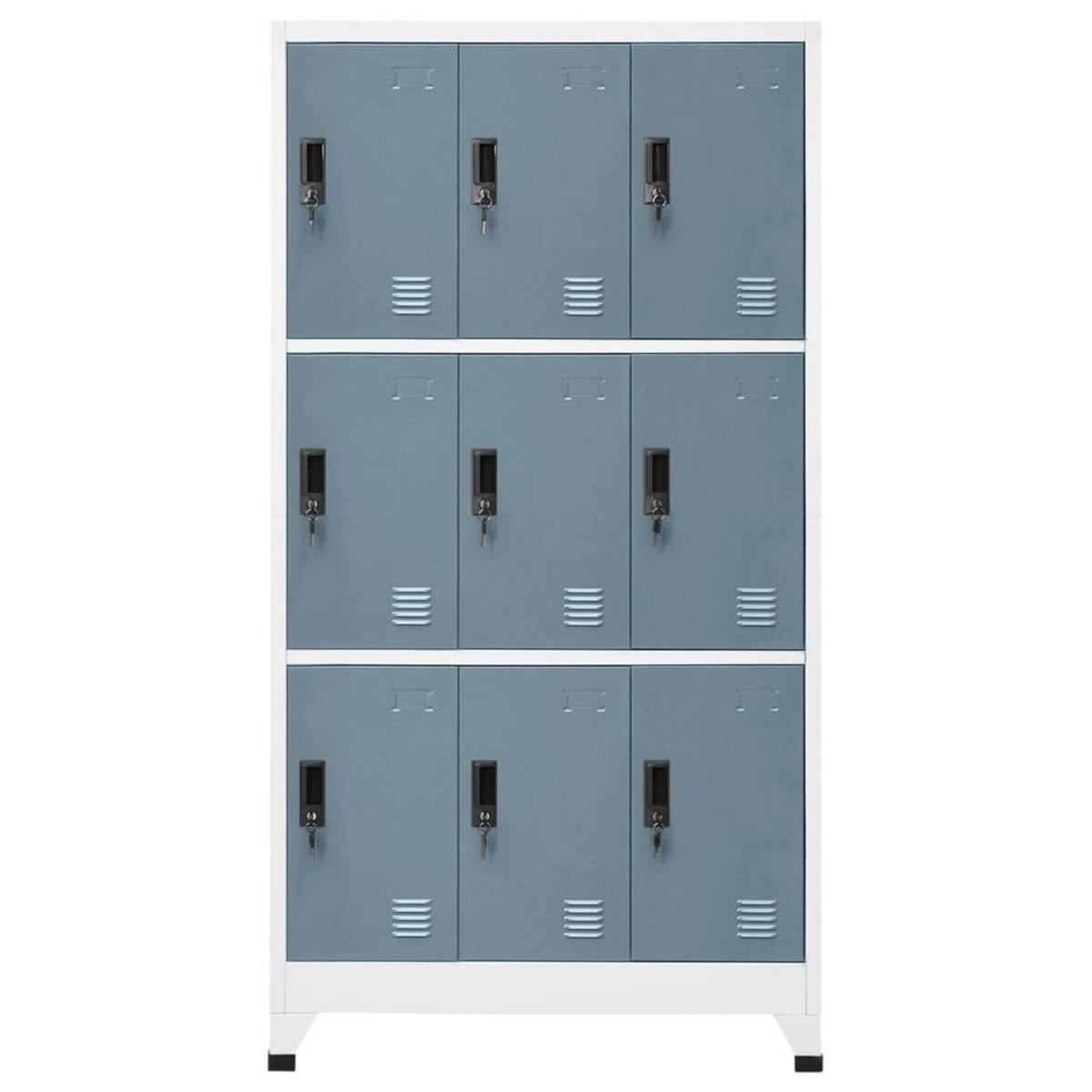 VIDAXL Armoire a casiers Gris clair et gris fonce 90x45x180 cm Acier