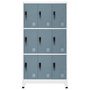 Voir la diapositive 2 : VIDAXL Armoire a casiers Gris clair et gris fonce 90x45x180 cm Acier