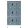 Voir la diapositive 2 : VIDAXL Armoire a casiers Gris clair et gris fonce 90x45x180 cm Acier