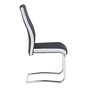 Voir la diapositive 2 : IDIMEX Lot de 4 chaises de salle à manger ALBA, en tissu - Noir et blanc