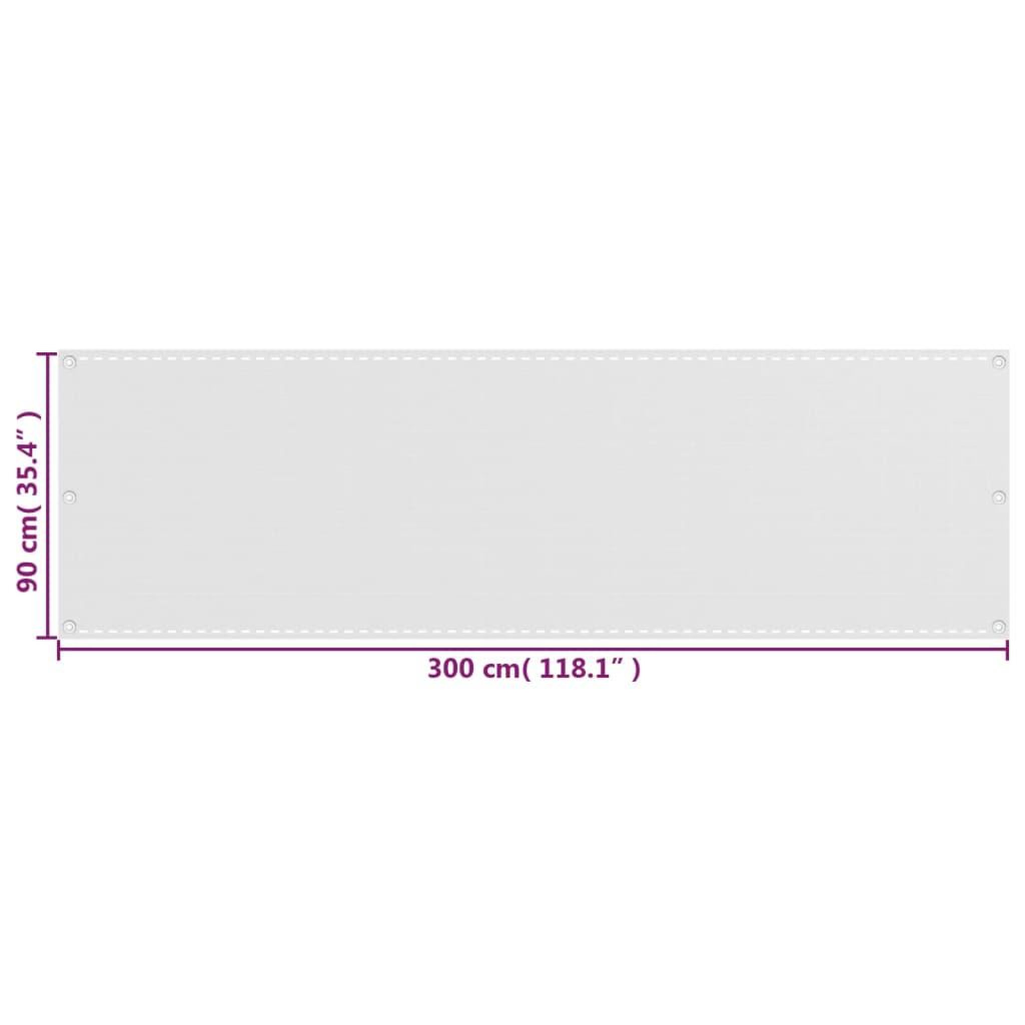Voir la diapositive 6 : VIDAXL Ecran de balcon blanc 90x300 cm pehd