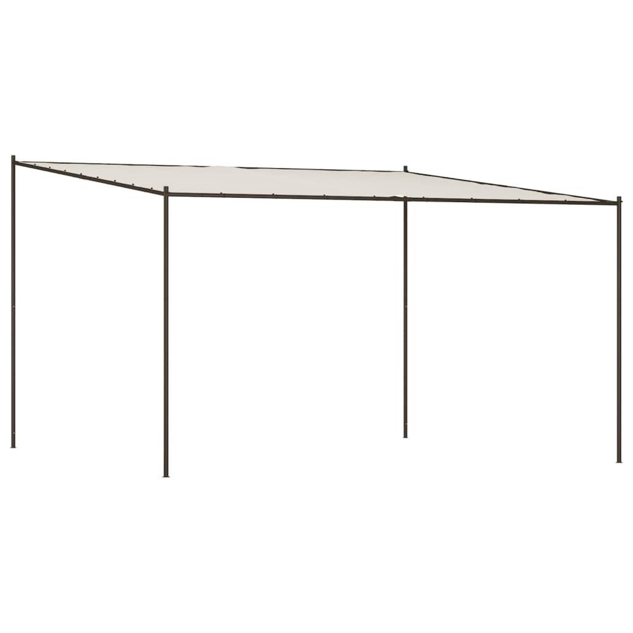 Voir la diapositive 2 : VIDAXL Belvedere blanc 4x4 m 180 g/m^2 tissu et acier